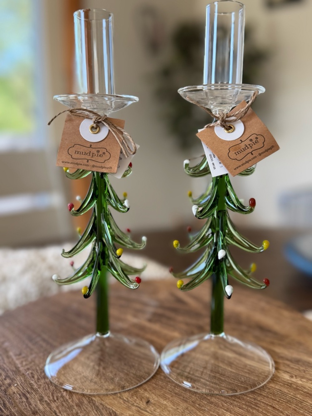 Mud Pie Large Tree Taper Candle Holders , NWT - Picture 5 of 5